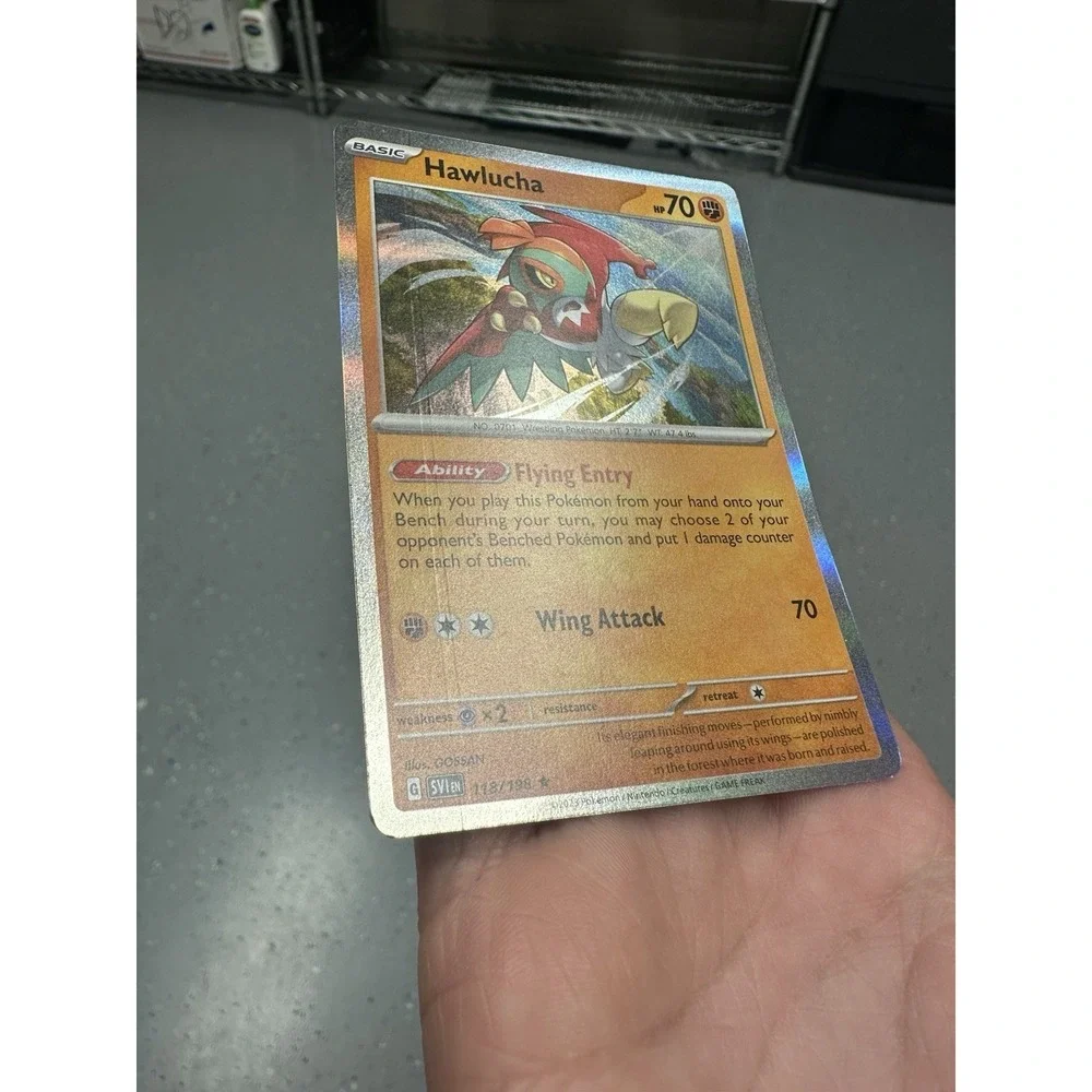 Hawlucha 118/198 ROLLER MARK ERROR - Pokemon‎ Scaret & Violet - Rare Holo - NM